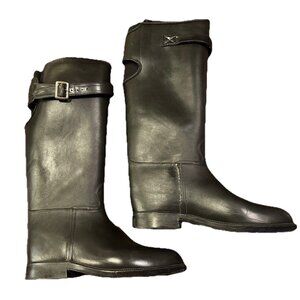 DAV Southwestern Cowgirl Black Rubber Rain Fleece Lined Ridding Boots 11/41